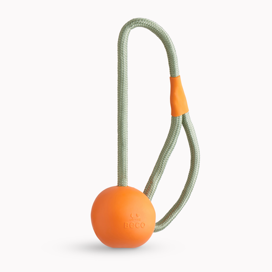 Beco Natural Rubber Slinger Ball Toy, Orange