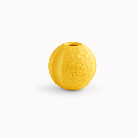 Beco Natural Rubber Fetch Ball, Yellow