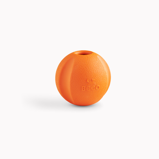 Beco Natural Rubber Fetch Ball, Orange