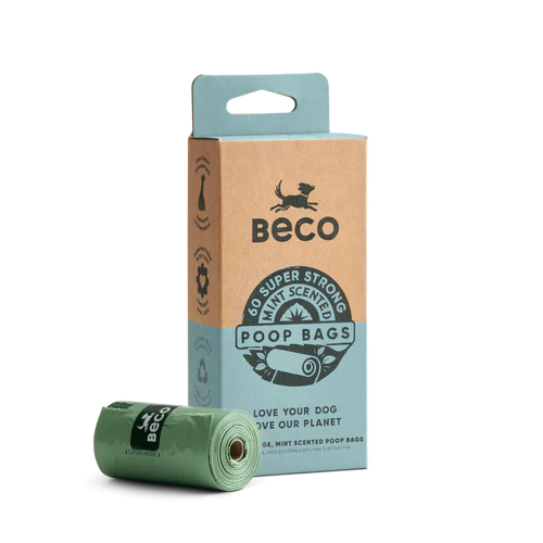 Beco Strong & Leak-Proof Poop Bags, Mint Scented, 60 Bags