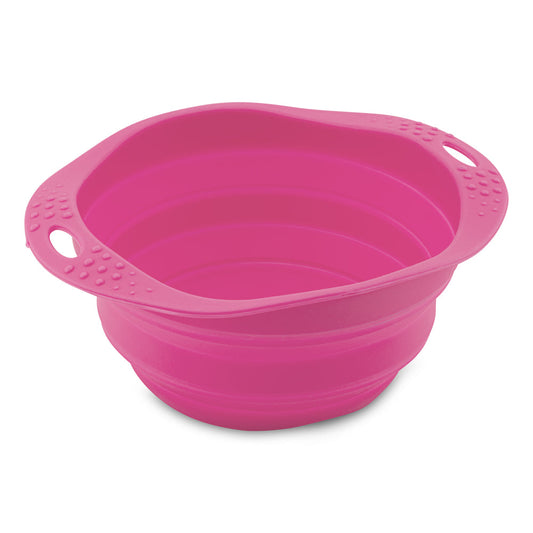 Beco Collapsible Travel Bowl, Pink