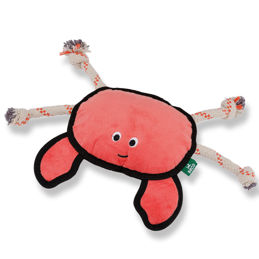 Beco Rough & Tough Recycled Dog Toy, Crab