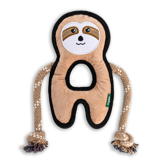 Beco Rough & Tough Recycled Dog Toy, Sloth