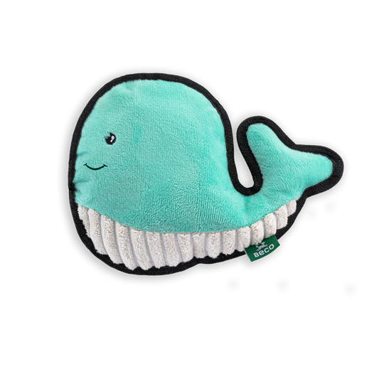 Beco Rough & Tough Recycled Dog Toy, Whale